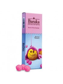 Бисквитные шарики Baraka в молочном шоколаде с клубничным вкусом 100 гр.